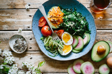 Plate of healthy food